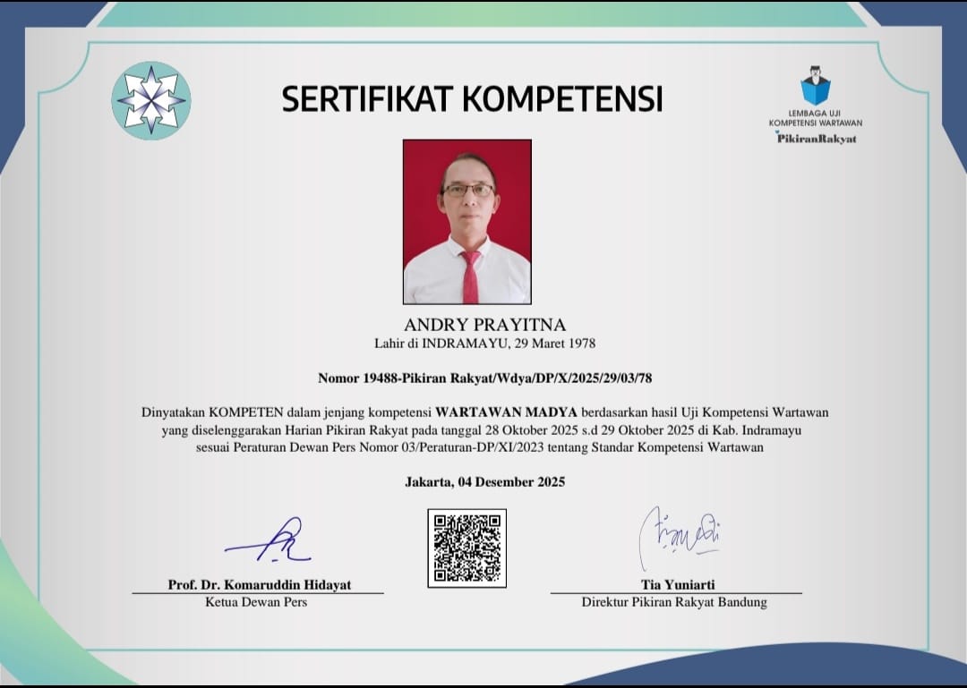 SERTIFIKAT UJI KOMPETENSI WARTAWAN TINGKAT MADYA