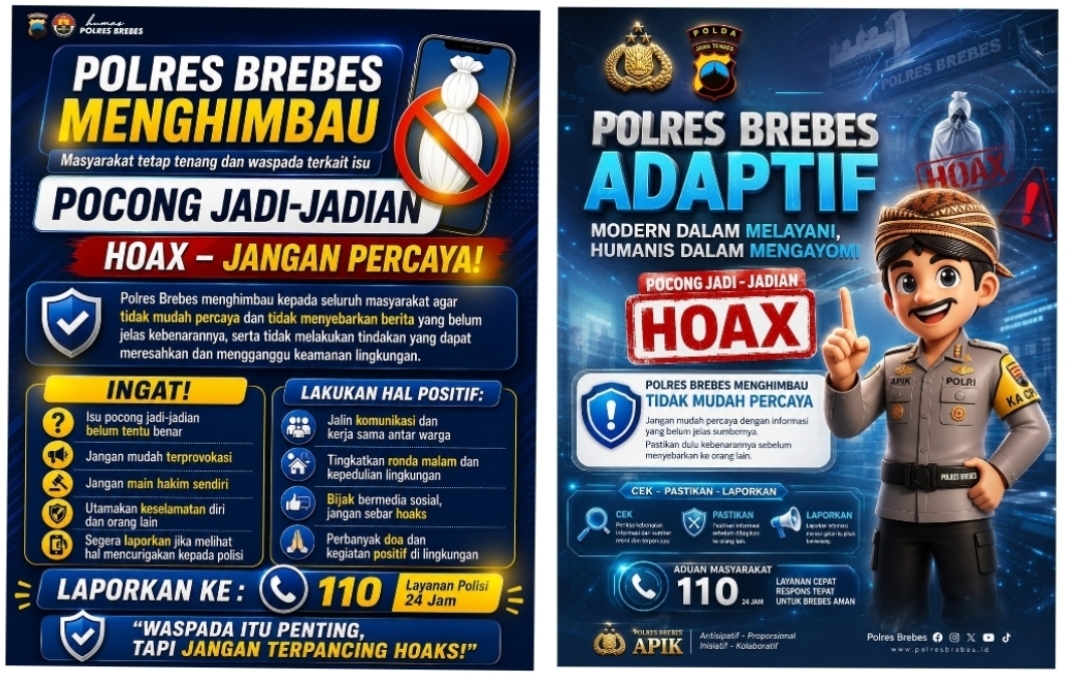 Isu Teror Pocong Hoaks, Polres Brebes Minta Warga Tetap Tenang dan Tingkatkan Ronda Malam