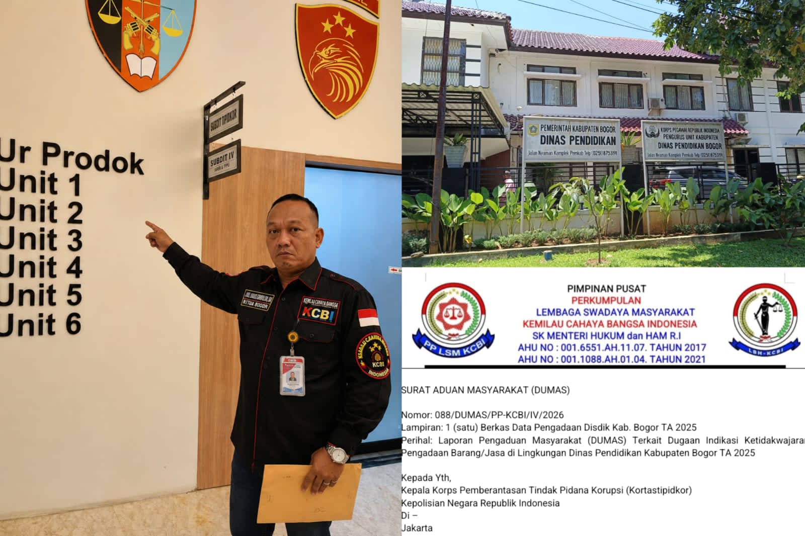 KCBI Guncang Disdik Bogor! Kadisdik Dilaporkan ke Kortastipidkor Mabes Polri, Diduga Ada Skandal Pengadaan Ratusan Miliar