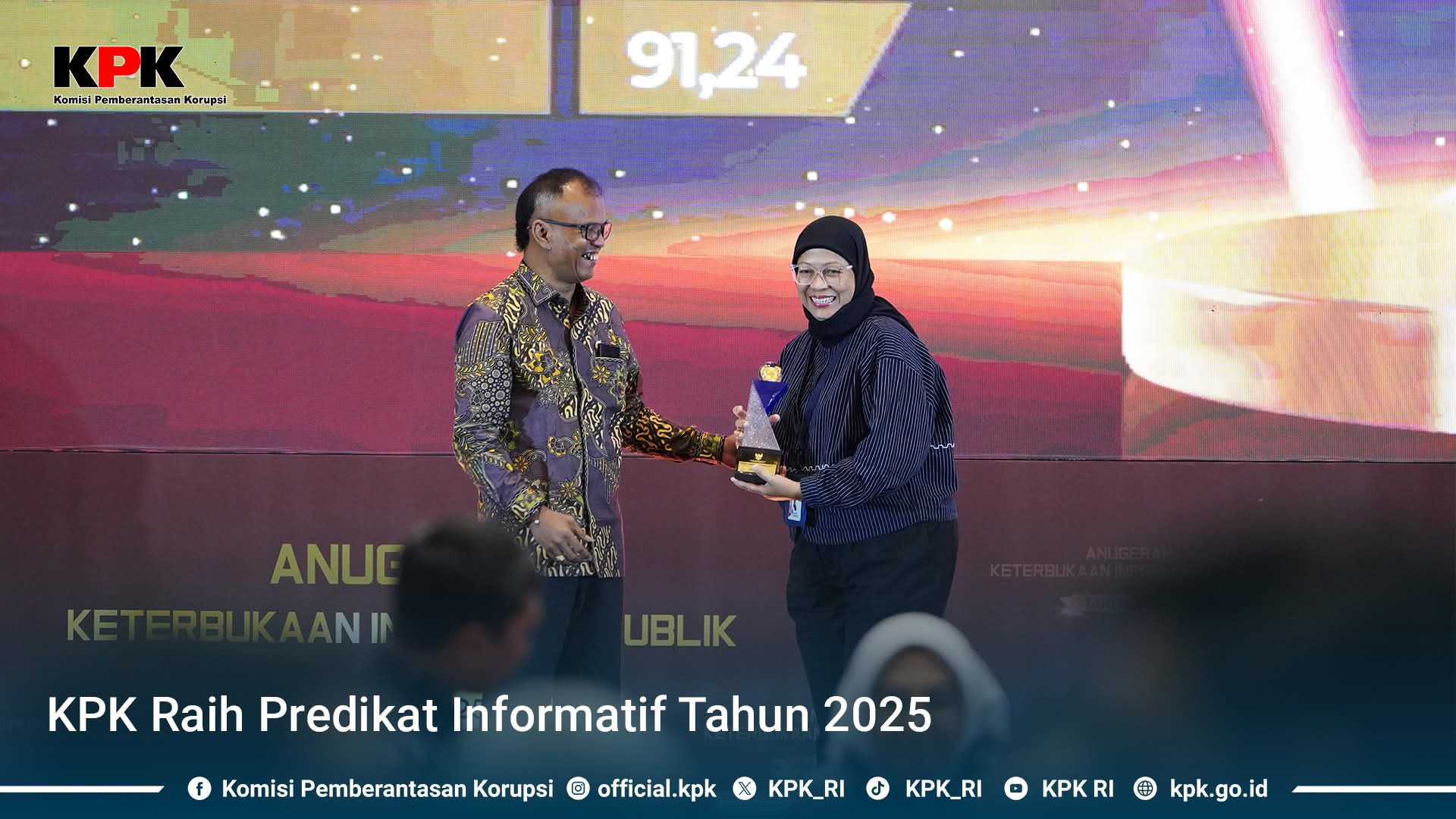 KPK Raih Penghargaan Anugerah Keterbukaan Informasi Publik 2025