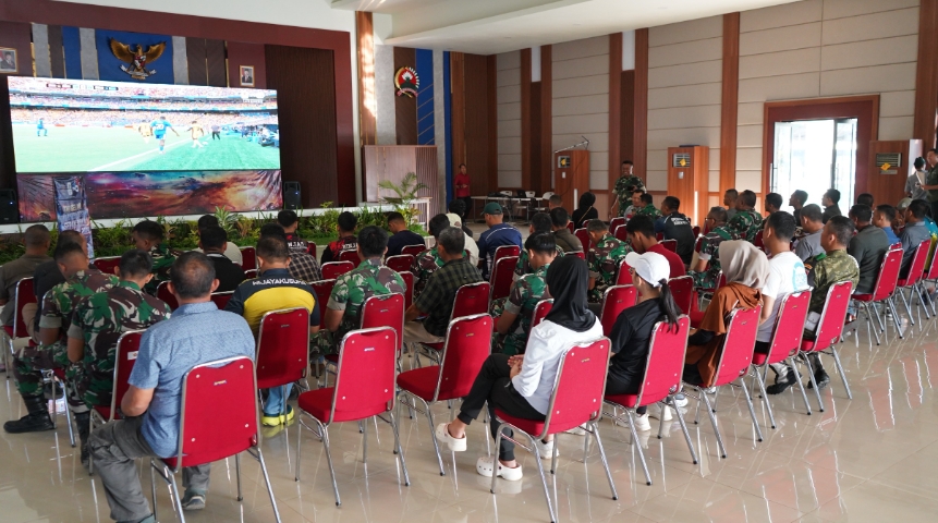 Semangat Sportivitas Piala Dunia 2026 Jadi Sarana Perkuat Silaturahmi TNI-Rakyat di Purwokerto