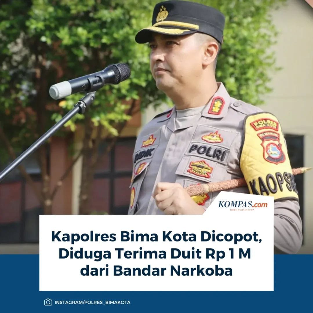 Polda NTB Copot AKBP Didik Putra Kuncoro Kapolres BIMA Terkait Kasus NARKOBA