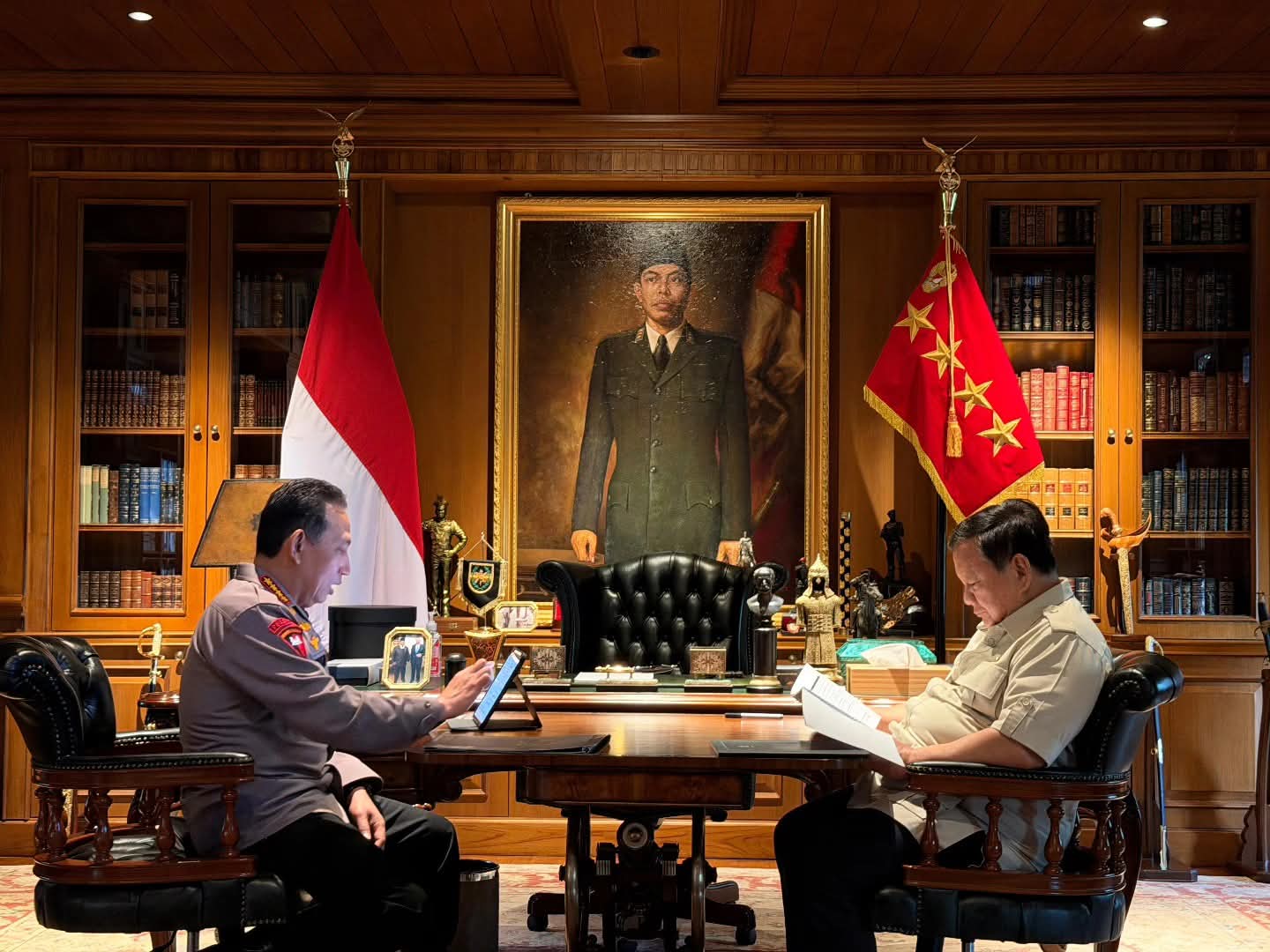 Perkuat Sinergi Nasional, Presiden Prabowo Panggil Kapolri ke Hambalang