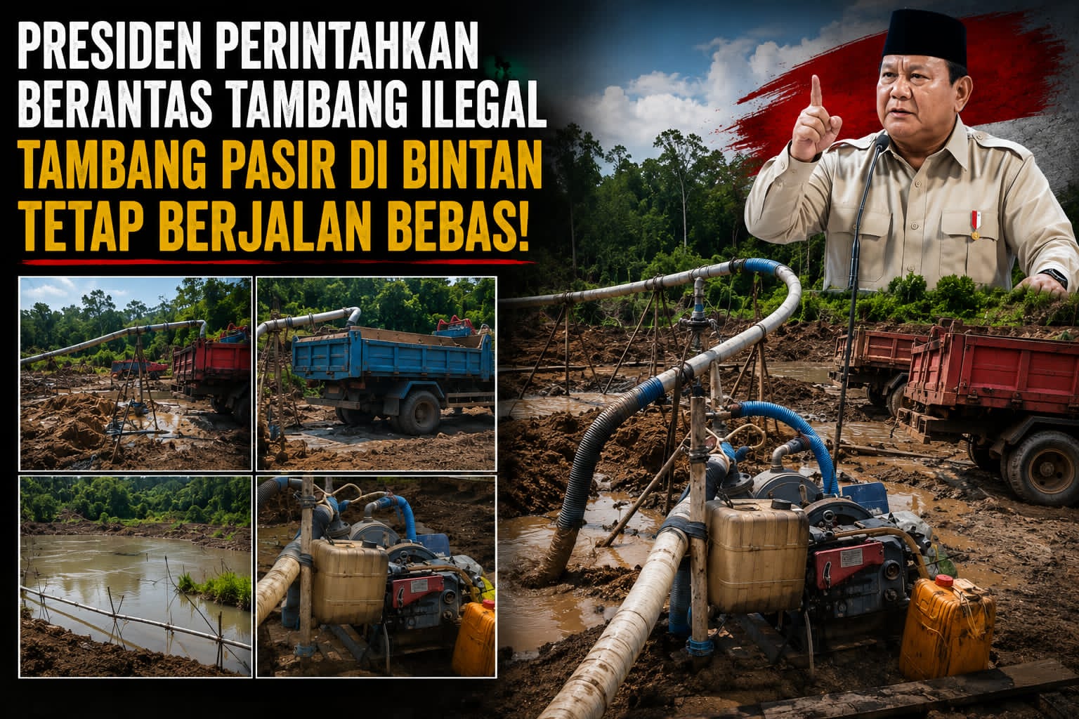 Alam Bintan Mulai Bopeng, Komitmen Aparat Berantas Tambang Pasir Ilegal Dipertanyakan