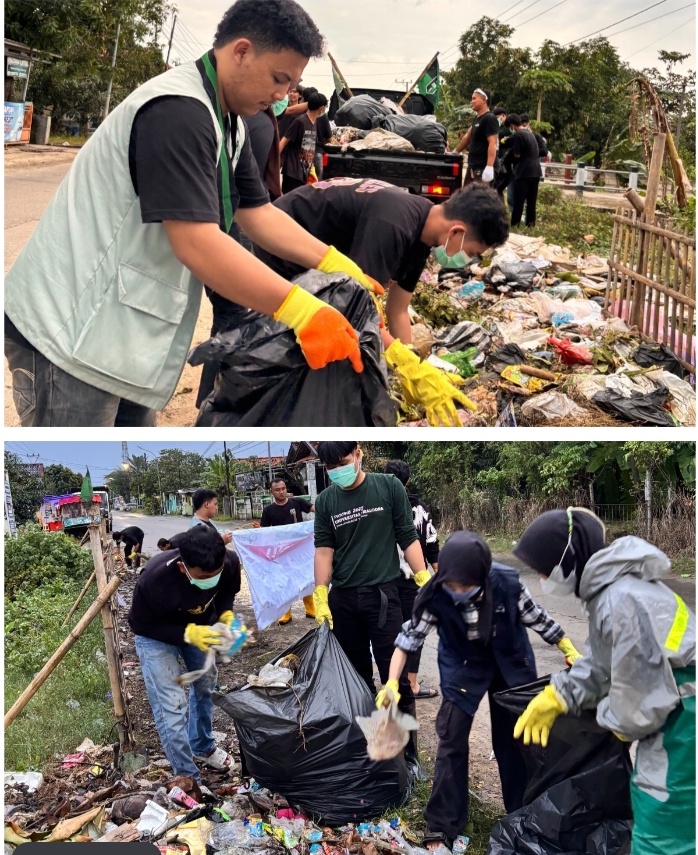 HMI Indramayu Gelar Aksi Nyata Atasi Sampah “LET’S CLEAN IT UP TOGETHER“