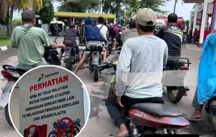 Motor Suzuki Thunder Dilarang Isi BMM Di SPBU