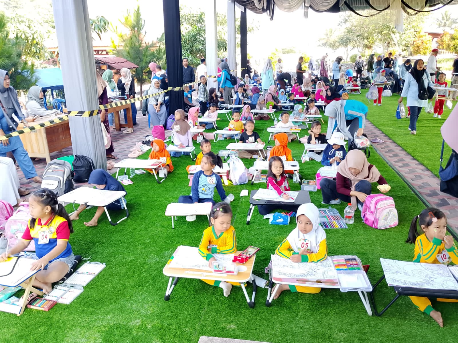 Walicung Park Paguyangan Brebes Gelar Lomba Mewarnai Dan Mural Di Ikuti Sejumlah 126 Peserta.
