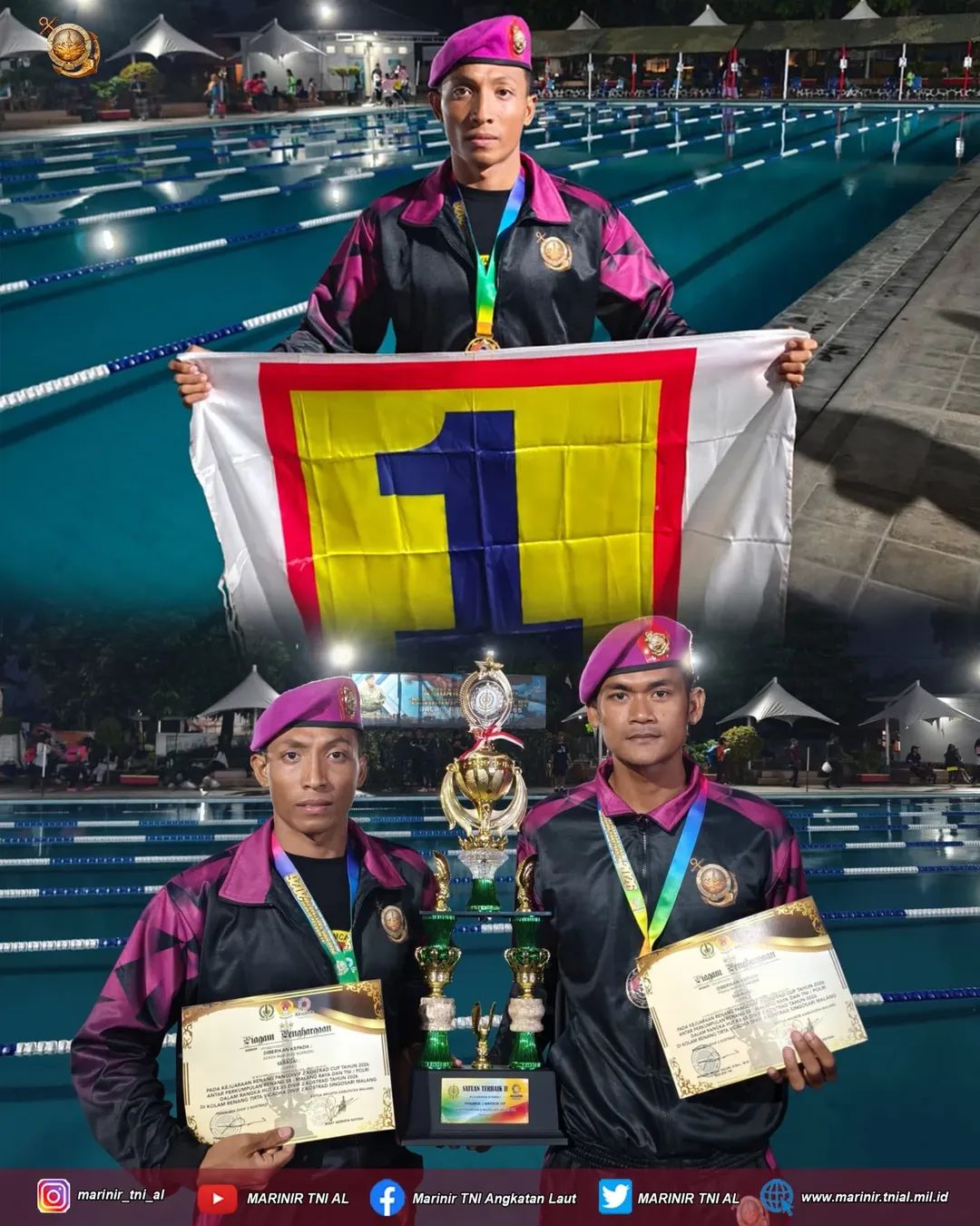 Dominasi Kolam Tirta Vicandha, Prajurit Korps Marinir Sabet Gelar Tercepat di Pangdiv 2 Kostrad Cup 2026