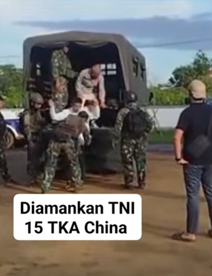 15 WNA Cina serang TNI Di Tangkap
