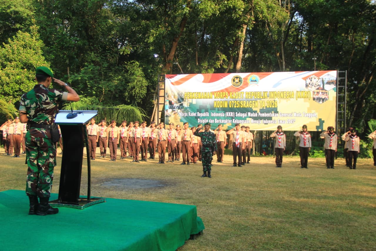 Cetak Pemimpin Masa Depan, Kodim 0725/Sragen Gelar Perkemahan Korps Kadet Republik Indonesia