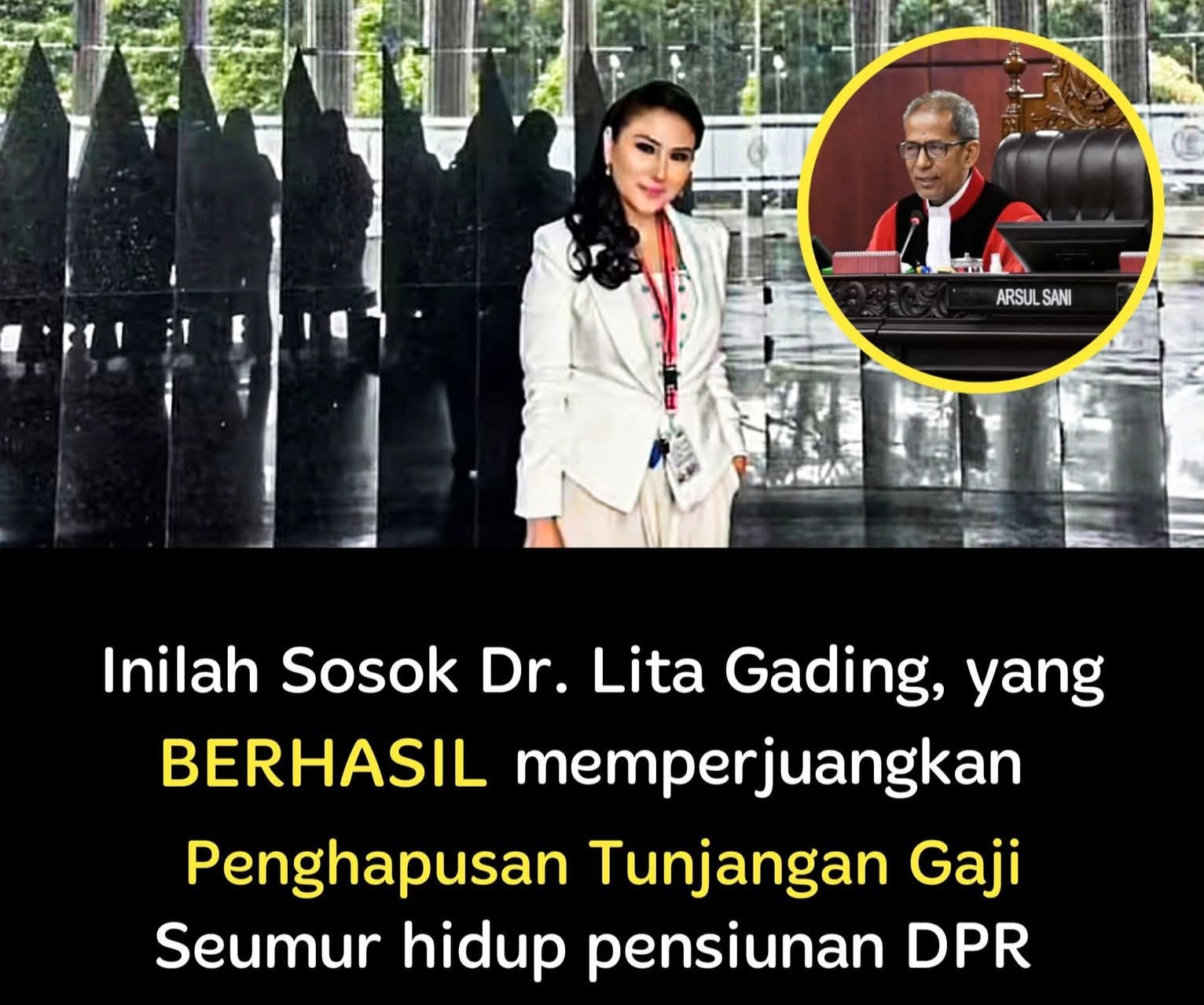 Inilah Sosok Dr Lita Gading Pejuang Penghapusan Pensiun DPR Seumur Hidup