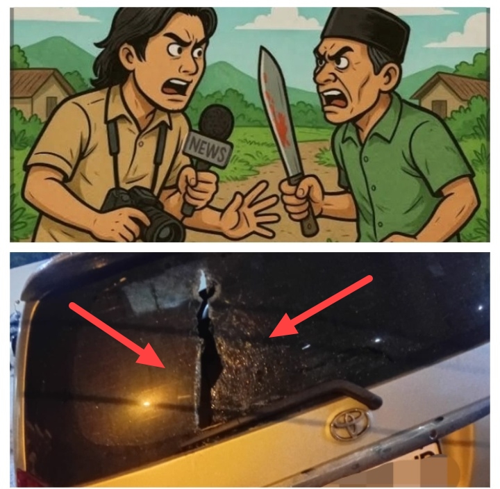 Wartawan Diserang 4 Orang Pakai Sajam, Mobil Dirusak dan Ponsel Dirampas