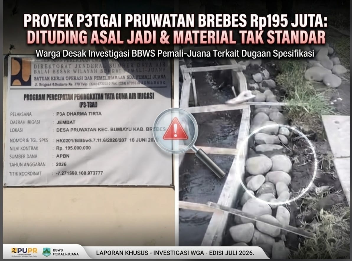 Proyek P3TGAI Desa Pruwatan Di Keluhkan Warga