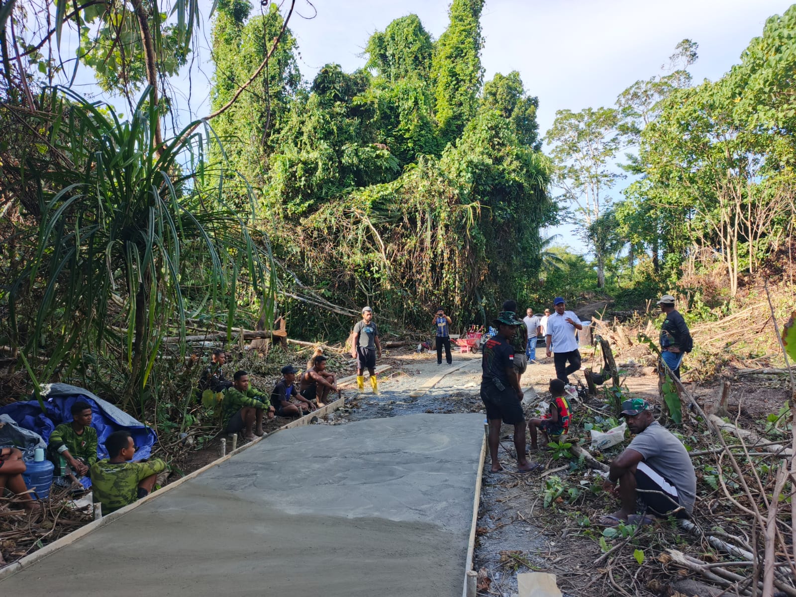 Progres Pengecoran Jalan TMMD Ke-128 Capai 85 Persen
