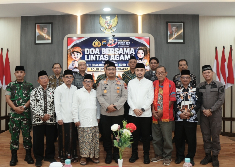 Polres Brebes Rayakan HUT Bhayangkara ke-80 dengan Doa Bersama Lintas Tokoh Agama