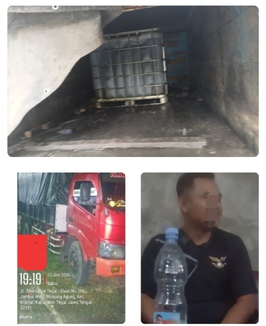 Gudang JL Alternatif Tegal - Slawi No 716 Jambal Wetu Di Duga Timbun BBM Solar Subsidi