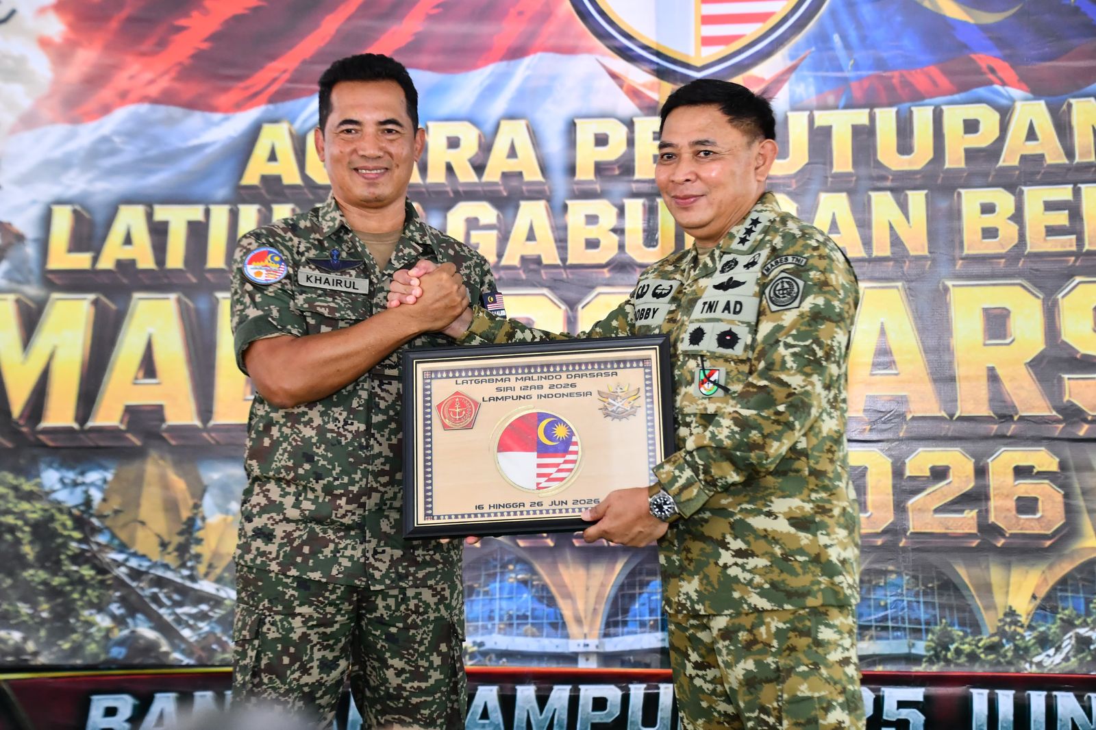 TNI dan Angkatan Tentera Malaysia Akhiri Latihan Gabungan Penanggulangan Bencana di Lampung