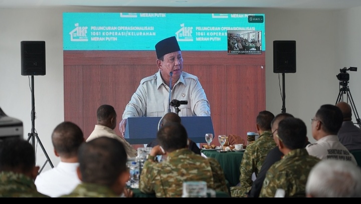 Kodam XVIII/Kasuari Hadiri Vicon Peresmian 1.061 Gedung KDKMP se-Indonesia