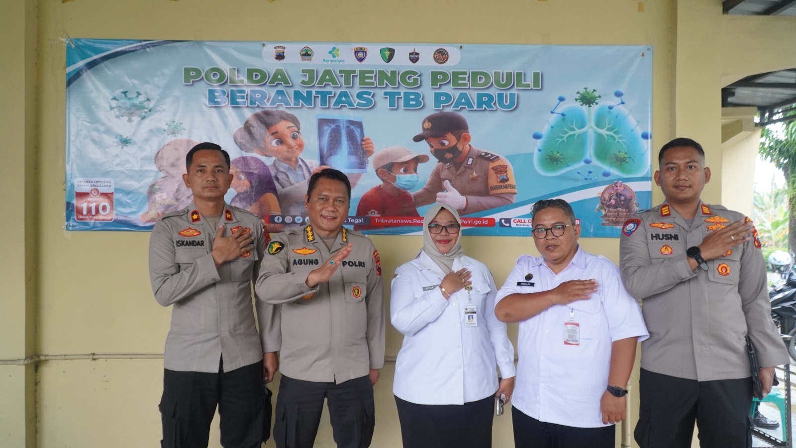 Bakti Kesehatan Polda Jateng, Bhabinkamtibmas Polres Tegal Diperkuat untuk Dukung Tracing TB Paru