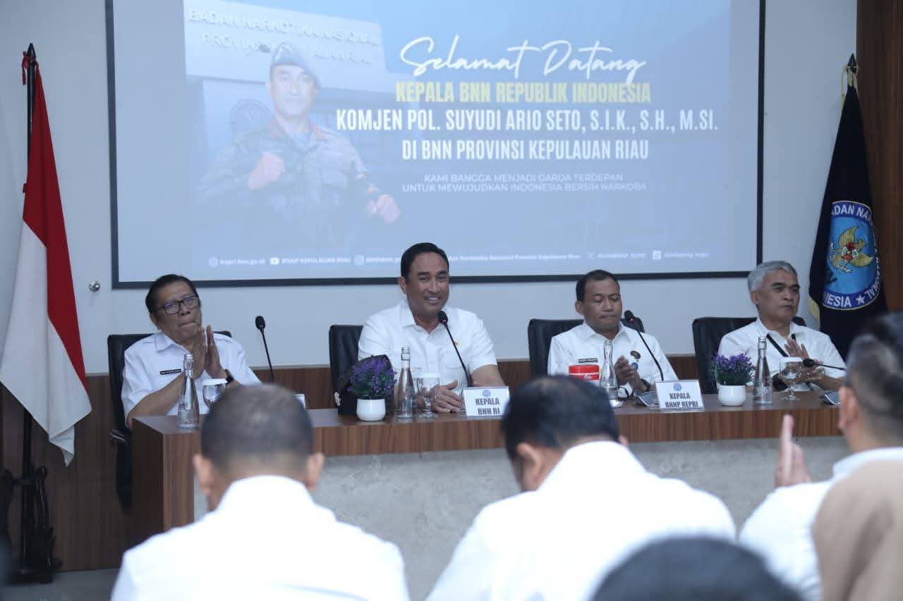 BERADA DI GARIS DEPAN PERBATASAN, KEPALA BNN RI INSTRUKSIKAN JAJARAN DI WILAYAH KEPRI PASANG MATA DAN TELINGA, PERKUAT KOLABORASI