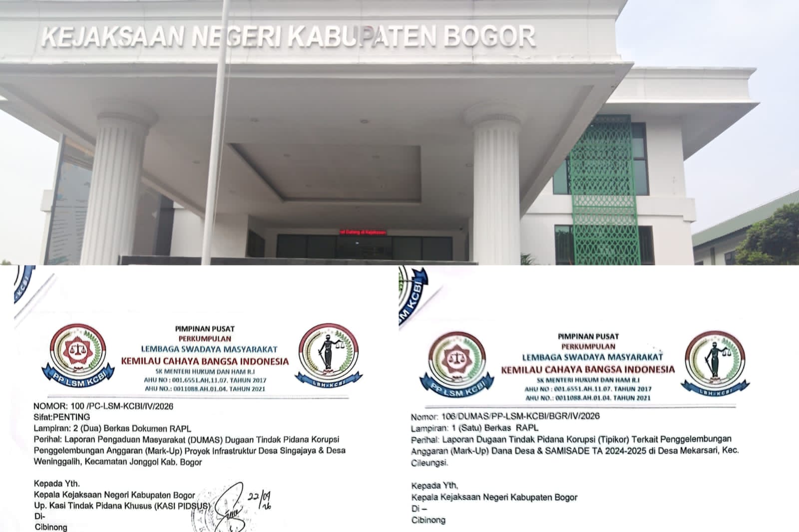 Kejari Bogor Disorot, KCBI Pertanyakan Keseriusan Mengusut Dugaan Penyalahgunaan Dana Desa